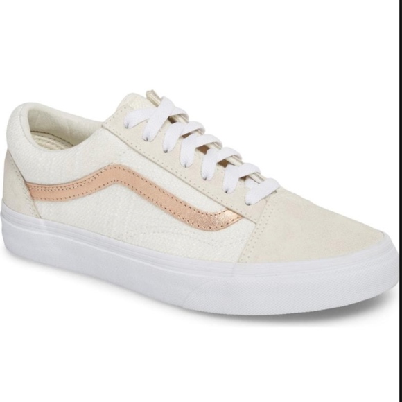 vans with rose gold stripe
